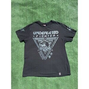 Vintage Y2K Phat Farm Undefeated Fighter Premium Division Black Shirt Size XL